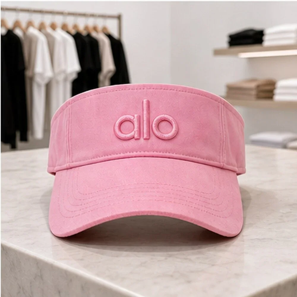 ALO Yoga Pink Boutique Open Top Visor Hat NWT